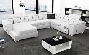 الحديثة Grey أريكة جلدية الأثاث كرسي ، أريكة جلدية تصاميم - Product Image 6