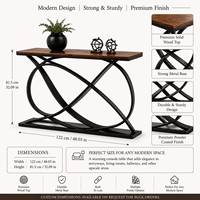 Table console sculpturale avec base au design artistique pour entrée, salon, couloir et mobilier de maison contemporain