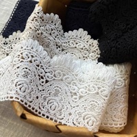 Vente chaude Soluble Dans L'eau Dentelle Guipure Soie Dentelle Garniture Coton Dentelle Accessoires Multicolore pour Vêtements Pur 100% Coton Élégant