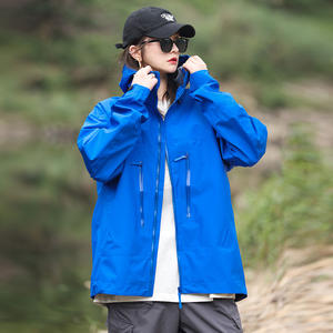 Vente en gros de vestes d'extérieur décontractées pour hommes et femmes coupe-vent léger à coque dure coupe-vent imperméable à fermeture éclair randonnée en <span class=keywords><strong>montagne</strong></span> - Product Image 5