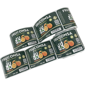 Tùy Chỉnh Thương Hiệu Riêng Bao Bì Nước Trái Cây Nhãn Sản Phẩm Thực Phẩm Sticker In Ấn Dính Không Thấm Nước Vinyl Logo Chai Nhãn Cuộn - Product Image 1