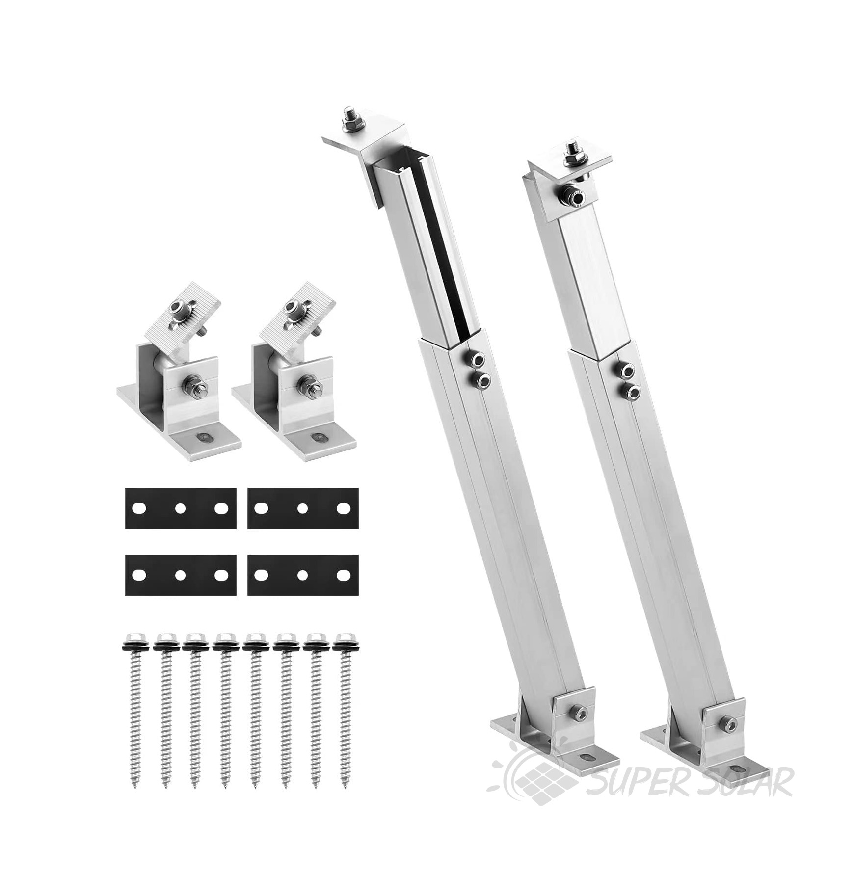 Adjustable Solar Panel Tilt Mount Kit Al6005-t5 For Roof & Ground