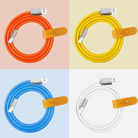 Câble de données USB 3.1 Type-C en alliage de zinc et silicone liquide TPE, 1,2 m, charge rapide 120 W, blindage tressé