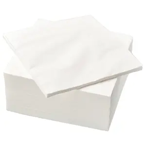 Custom Logo Bamboo Napkins White Disposable Printed Paper Napkins