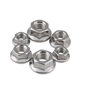 Thép không gỉ <span class=keywords><strong>din6923</strong></span> răng cưa mặt bích Nut M10 1.25 mặt bích Nut khóa A2 SS304 A2-70 18-8 - Product Image 1