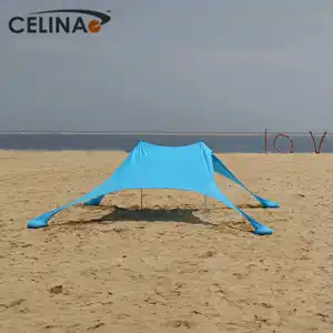 Celina Groothandel Draagbare Strand Schaduw Zon Onderdak Luifel Sail Tent Grote Zonnescherm Strand Tent