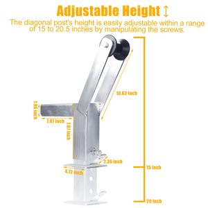Boulons en U de support de treuil de remorque, accessoires pour treuil de 3 pouces x 4 pouces, réglable, galvanisé, convient à la barre de traction de remorque de 3 pouces x 4 pouces - Product Image 2