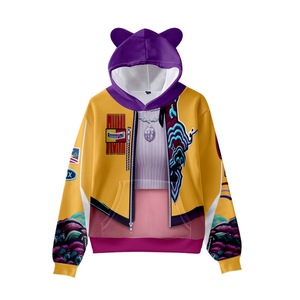 Nuova <span class=keywords><strong>Felpa</strong></span> <span class=keywords><strong>con</strong></span> <span class=keywords><strong>Cappuccio</strong></span> KPop Demon Hunters, <span class=keywords><strong>Felpa</strong></span> <span class=keywords><strong>con</strong></span> Orecchie di Gatto Corte Stampate in 3D - Product Image 5