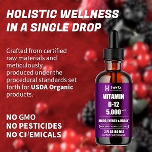 Gotas de Vitamina B12 Líquida de Marca Privada OEM/ODM, Vitamina B12 Vegana Líquida, Metilcobalamina, Máxima Absorción, Gotas de Vitamina B12 - Product Image 4