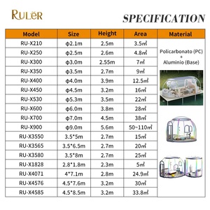 Polycarbonate glamping Lều tuyết bong bóng phòng tắm Lều rõ ràng mái vòm nhà - Product Image 2