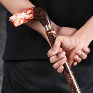 Bastón de Madera Resistente con Mango de Resina Cómodo, Combinación de Resina Artesanal y Madera - Product Image 1