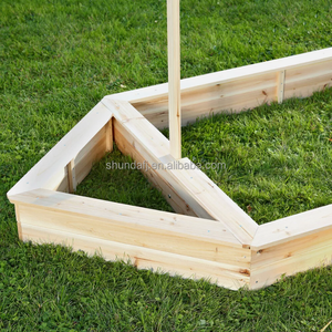 SHUNDA SD-SB008 Barco de Arena de Madera para Niños 180x96x125cm Juguete de Playa para Exteriores para Todas las Estaciones con Bandera - Product Image 4