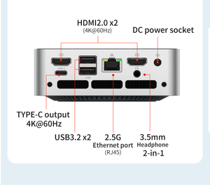 มินิพีซี พร้อมโปรเซสเซอร์ <span class=keywords><strong>AMD</strong></span> <span class=keywords><strong>Ryzen</strong></span> <span class=keywords><strong>3</strong></span> <span class=keywords><strong>4300U</strong></span> Octa Core แรม 8GB DDR4  SSD 256GB Wifi6 ระบบปฏิบัติการ Win 10/11 เหมาะสำหรับเกมเมอร์ นักเรียน และป้ายดิจิทัล - Product Image 5