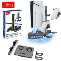 Support mural PS5 avec station de charge pour manettes, support pour casque PSVR2 et support pour écouteurs