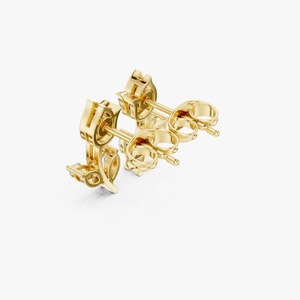 Boucles d'oreilles clous en diamant motif tulipe moderne de qualité supérieure pour femme, design floral minimaliste, bijoux quotidiens en promotion - Product Image 3