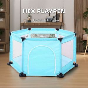 Parc pour bébé pliant hexagonal de haute qualité Différents styles Aire de jeux intérieure et extérieure pour enfants - Product Image 2