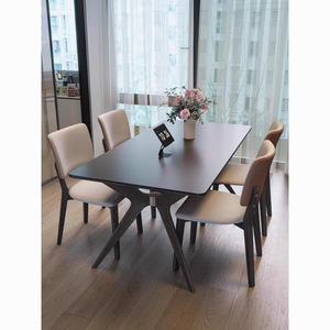 Vente directe d'usine de tables à manger modernes en dalles de pierre. Ensembles de table et de chaises de style norvégien. - Product Image 5