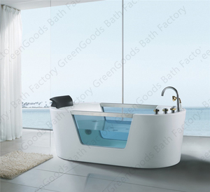Baignoire à remous moderne CE Foshan pour une personne, en acrylique, avec jets de massage, <span class=keywords><strong>spa</strong></span>, baignoire à remous, oreiller en silicone écologique - Product Image 2