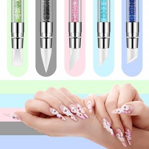 Vente chaude à double extrémité Nail Art Silicone Sculpture Stylo 3D Nail Sculpture Builder Gel Sculpture Brosse Nail En Relief Fleur Stylo - Product Image 6