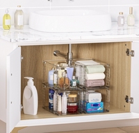 Boîte de rangement cosmétique transparente anti-poussière, grande capacité, type tiroir, pour table de maquillage, organisateur de soins de la peau et de maquillage