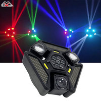 Lumières de discothèque, fête, LED, rotation à 360 degrés, lumière de scène à trois bras RGBW avec contrôle DMX et gradation ultra-lisse