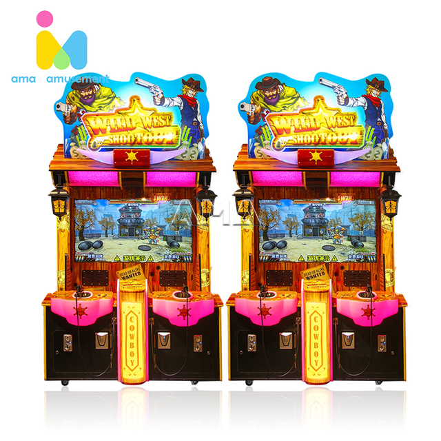 AMA Carnival Wild West Shootout Shooting Games 2 Players Gun Shooting Simulator Arcade Video Game Crazy Shoot Machine