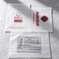 Sac à fermeture éclair transparent refermable pour vêtements avec étiquette d'avertissement d'étouffement imprimée sur mesure, emballage transparent pour vêtements et chaussettes