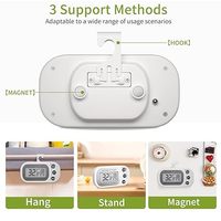 Termometer Kulkas Digital Termometer Tahan Air untuk Lemari Es dengan Layar LCD Besar, Penyangga, dan Perekat Magnetik
