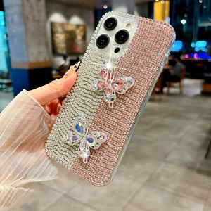 Luxe plein diamant pour iPhone 16Pro coque de <span class=keywords><strong>téléphone</strong></span> 15Max Bling cristal papillon 14Plus brillant perle fleur 13 Anti-chute 12 couverture - Product Image 4