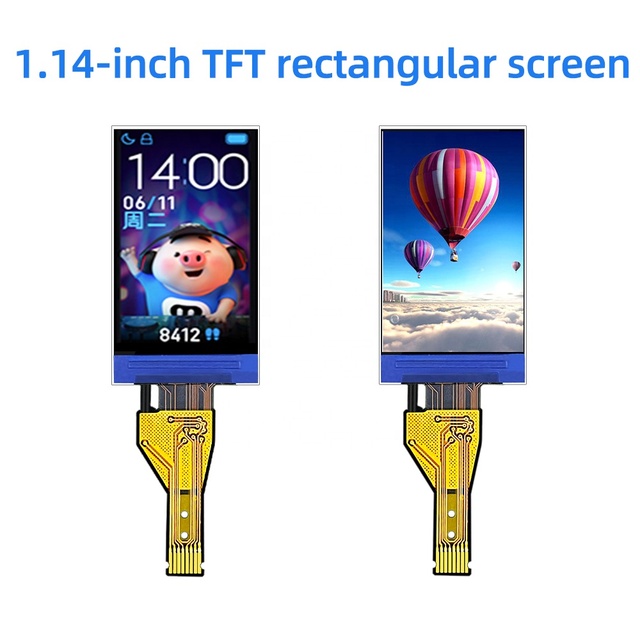 1.14 Inch TFT Screen Module Digital Display 135x240 Resolution Low Power Consumption for Smartwatch SPI 4W 8 Pin