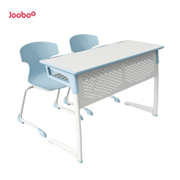 Ensemble de chaises de bureau deux places pour étudiants, hauteur standard, pour projets d'appel d'offres scolaires