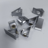 Conector Universal de Aluminio en Forma de L de 90 Grados para Puertas y Ventanas, Versión Reforzada, Duradero, con Instalación por Tornillos