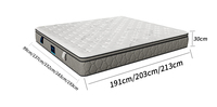 Matelas en mousse de luxe à design moderne, sur mesure, enroulable, avec housse en soie, pour hôtel, chambre et villa, disponible en tailles King, Queen et Full, fourni directement par l'usine.