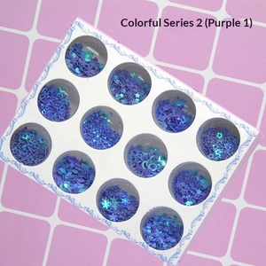 <span class=keywords><strong>Polvo</strong></span> <span class=keywords><strong>de</strong></span> Maquillaje para Escenario con Lentejuelas <span class=keywords><strong>de</strong></span> <span class=keywords><strong>Hadas</strong></span>, Serie Rosa, Morado y Azul, Estilo Soft Girl, para COS y Uñas, Empaque en Caja <span class=keywords><strong>de</strong></span> Papel - Product Image 3