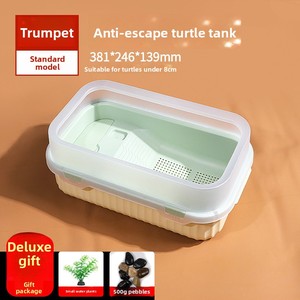 Vrijstaande moderne slimme schildpaddenkweektank voor thuisgebruik, met klim- en zonneplatforms, eenvoudige waterverversing en ontsnappingsbeveiliging. - Product Image 6