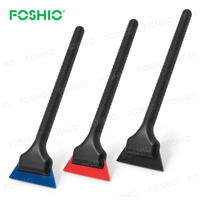Foshio Raclette en caoutchouc de silicone personnalisable avec manche en plastique pour outils de teinte douce automobile