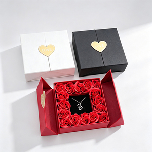 <span class=keywords><strong>Boîte</strong></span> Cadeau Rose <span class=keywords><strong>Savon</strong></span> Double Cœur Ouvert Autocollant LOVE <span class=keywords><strong>Boîte</strong></span> de Rangement Bijoux Emballage Saint-Valentin Présent de Déclaration Vente en Gros - Product Image 2