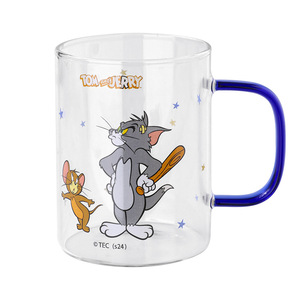 Tom And Jerry Glass Mug 500Ml Cartoon Design With Spoon Gift For Women - Product Image 2