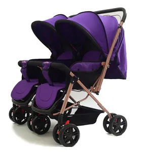 most comfortable double stroller travel system for baby / hot selling twins stroller / double buggy