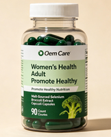 JAYHOO/OEM Capsules d'extrait de brocoli au sélénium issu du malt pour la santé des femmes adultes, favorisant une nutrition saine, 90 unités, durée de conservation 36 mois