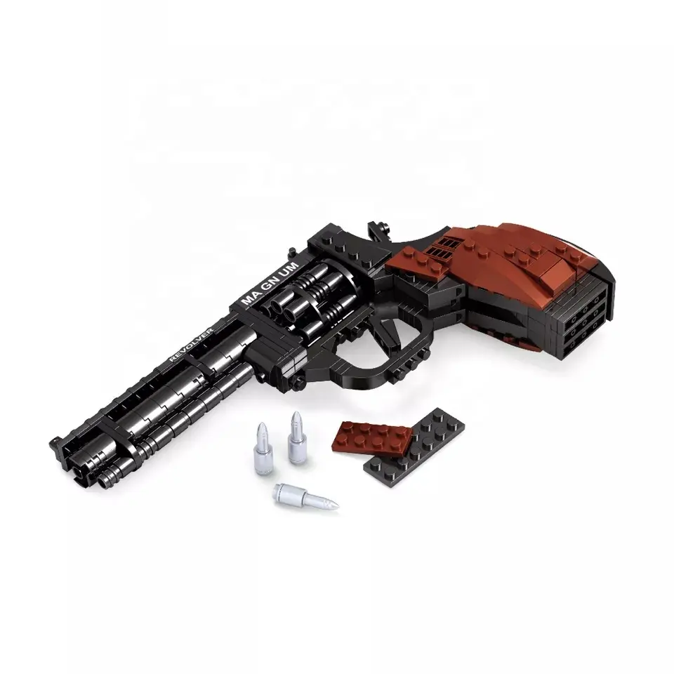 Hot Sale 22511 Revolver Legous Guns Building Block Sets Army Weapon SWAT Army Weapon Model DIY Bricks Military Gun Building