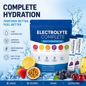 Poudre d'électrolytes pour boisson avec vitamines – Formule personnalisable pour l'énergie et l'hydratation sportive – Direct usine - Product Image 1
