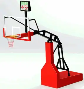 יצרן המפעל Fiba כדורסל חישוקים מערכת נייד מקורה חיצוני נייד נייד הידראולי עבור מעמד חישוק כדורסל
