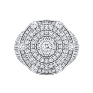 3.3ct Personalized Classic Eternity Band S925 Sterling Silver Prong <b>Set</b> Lab VVS Moissanite Iced Out Jewelry Rappers <b>Men</b> - Product Image 2