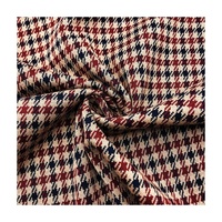 Vente en gros motif classique 300GSM tissu Jacquard 68% R 31% T 1% SP trois couleurs pied de poule tricoté fil teint Stretch manteau pantalon