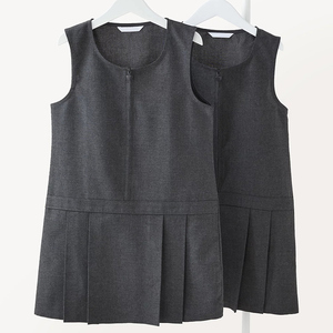 Uniforme scolaire pour filles d'<span class=keywords><strong>Afrique</strong></span>, robe courte, tablier, ensemble chemise, manches courtes, chemises blanches, modèles d'uniformes pour l'école primaire, OEM ODM - Product Image 4