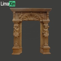 Cadre de porte en pierre naturelle, conception personnalisée, à la mode, décoration de villa, luxueux, sculpture en pierre, pour porte
