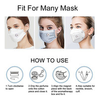 Klip Masker Aromaterapi Baja Tahan Karat 316L, Liontin Diffuser Minyak Esensial, Aksesoris Masker Wajah, Custom OEM