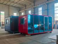 Cabane mobile préfabriquée en forme de pod, petite maison conteneur avec 1 salon et 1 chambre à coucher