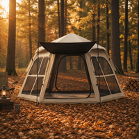 Tente de camping familiale gonflable avec fenêtre en maille respirante et ventilée pour les pique-niques en parc et l'utilisation dans la cour